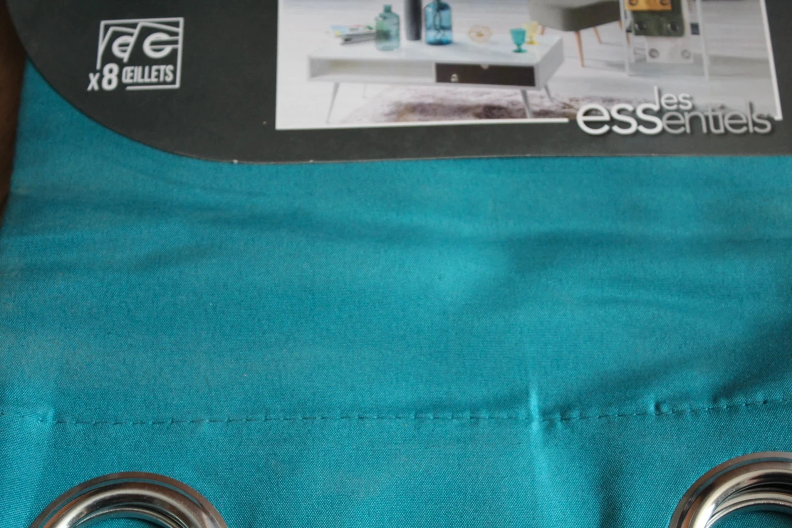 Eyelet curtain "Douceur d'interieur" Teal / Petroleum – photo 8
